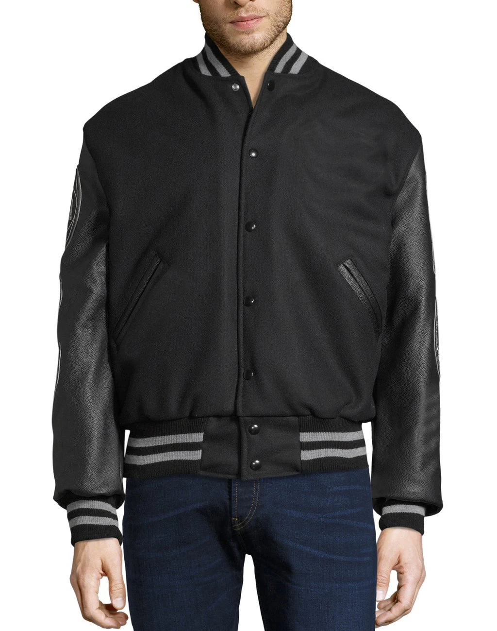 
Custom Luxury Leather Sleeve Mens Wool Varsity Jacket Custom Varsity Jacket High Quality 