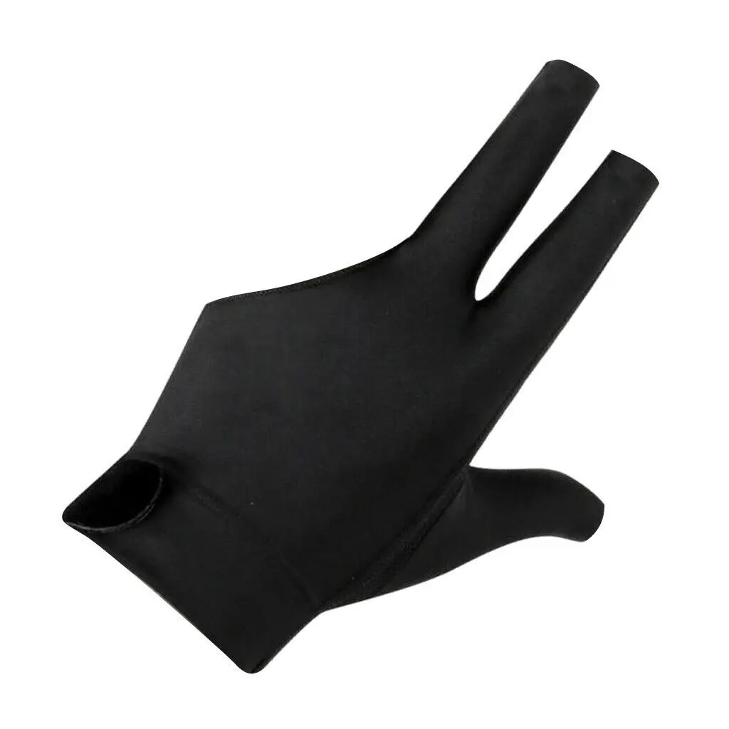 Half Billiards Economic Billiard Gloves 3 Finger 100% Spandex Snooker Gloves