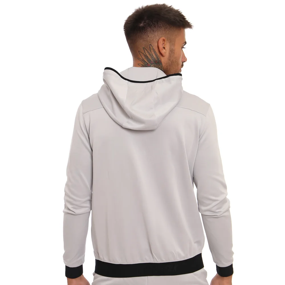 Оптовая продажа мужская толстовка с капюшоном на молнии из 100% чесаного хлопка и флиса принтом вышивкой логотипа