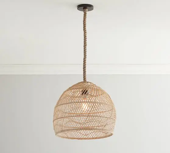 Indoor Decoration Natural Rattan Lampshade Rattan Pendant Light Rattan Chandelier Light Made in Vietnam Trustworthy Exporter