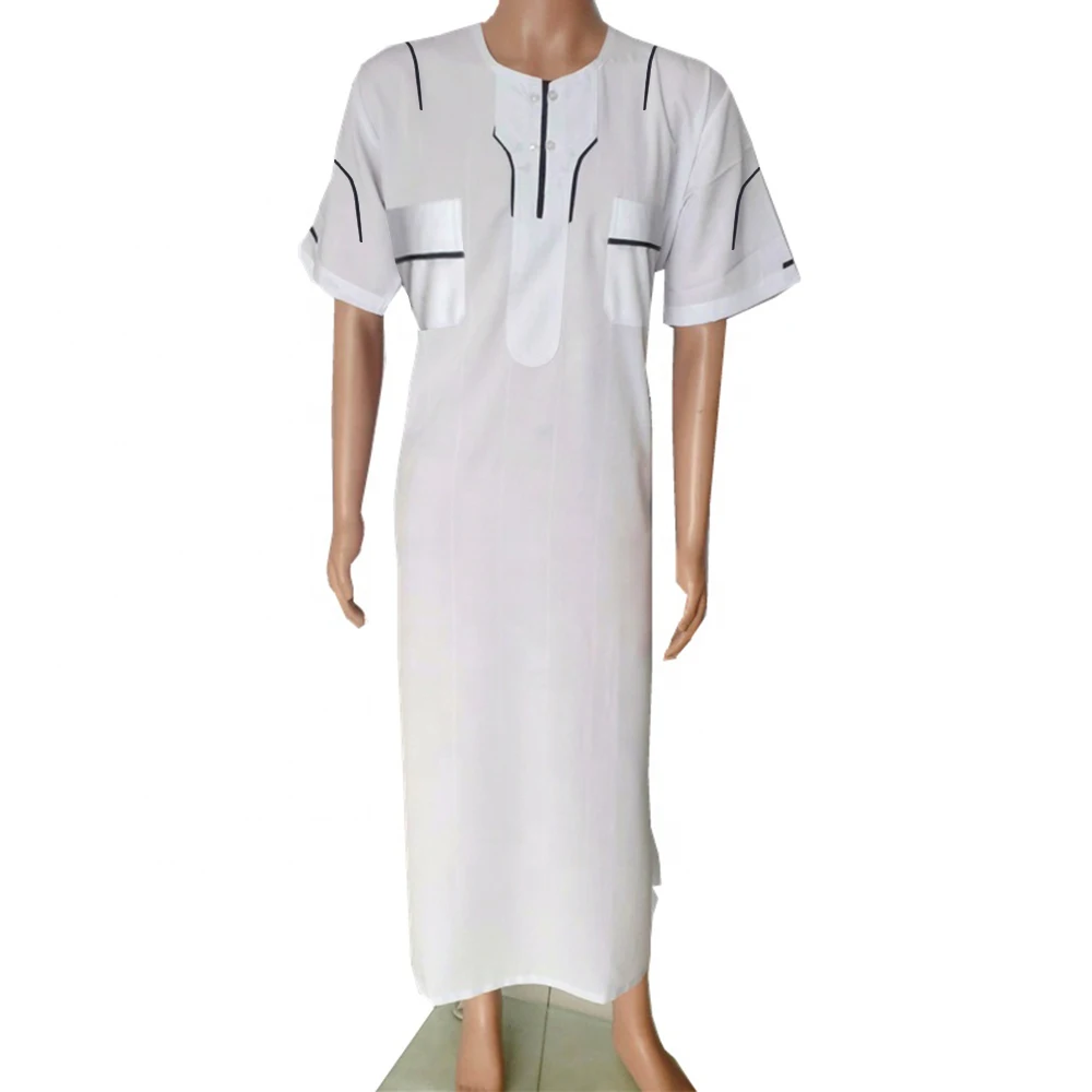 Long Muslim Mens Thobes Manufacturer Modern Islamic Wholesale Luxury Dishdasha Kaftan Custom Abaya