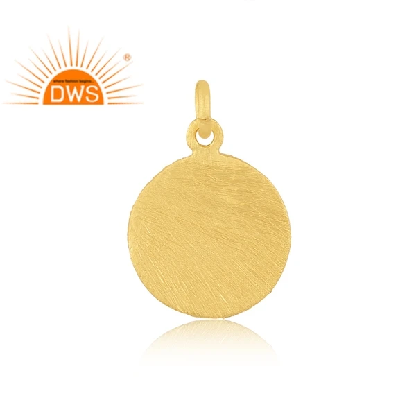 925 Sterling Silver 18k Gold plated Handmade Pendant For Women  Silver Jewelry Manufacturer