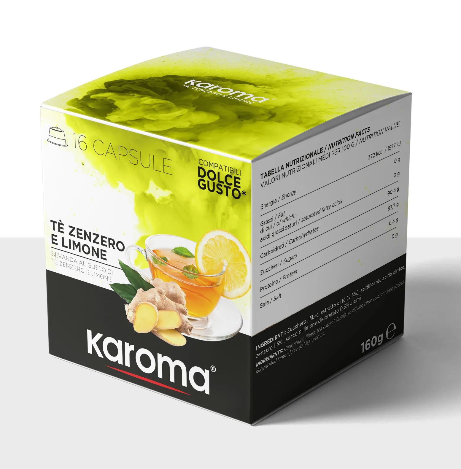 
 Karoma DOLCE GUSTO, капсулы, имбирный лимон, чай, мгновенный напиток, x16 шт. в чехле  
