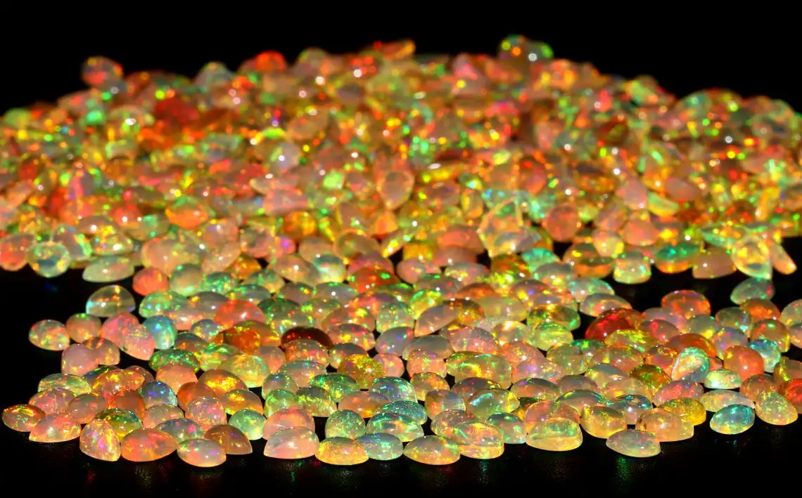  Натуральный Эфиопский Опал кабошон в форме груши незакрепленный камень камень-талисман опал оптовая продажа 6x4 мм высокое качество