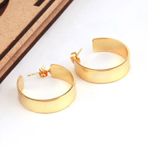 New Fashion Design Metal Hoop Earring Brass Gold/silver Plated Earring Statement Official Wear Handmade Women Hoop Bali Earrings