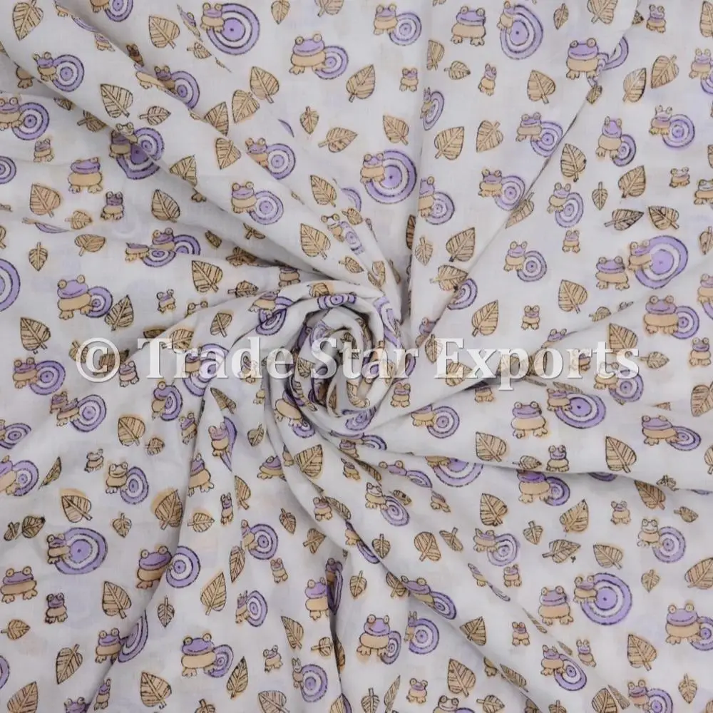 Jaipuri Handmade Block Print Unstitched Dress Material Cotton Fabric Hand Block Print Cotton Fabric by Meter Handmade Crafting