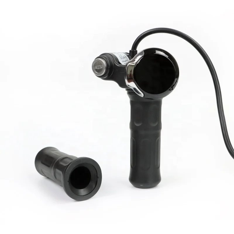 LCD digital display screen ebike twist throttle Meter with throttle for electric scooter bike wholesale