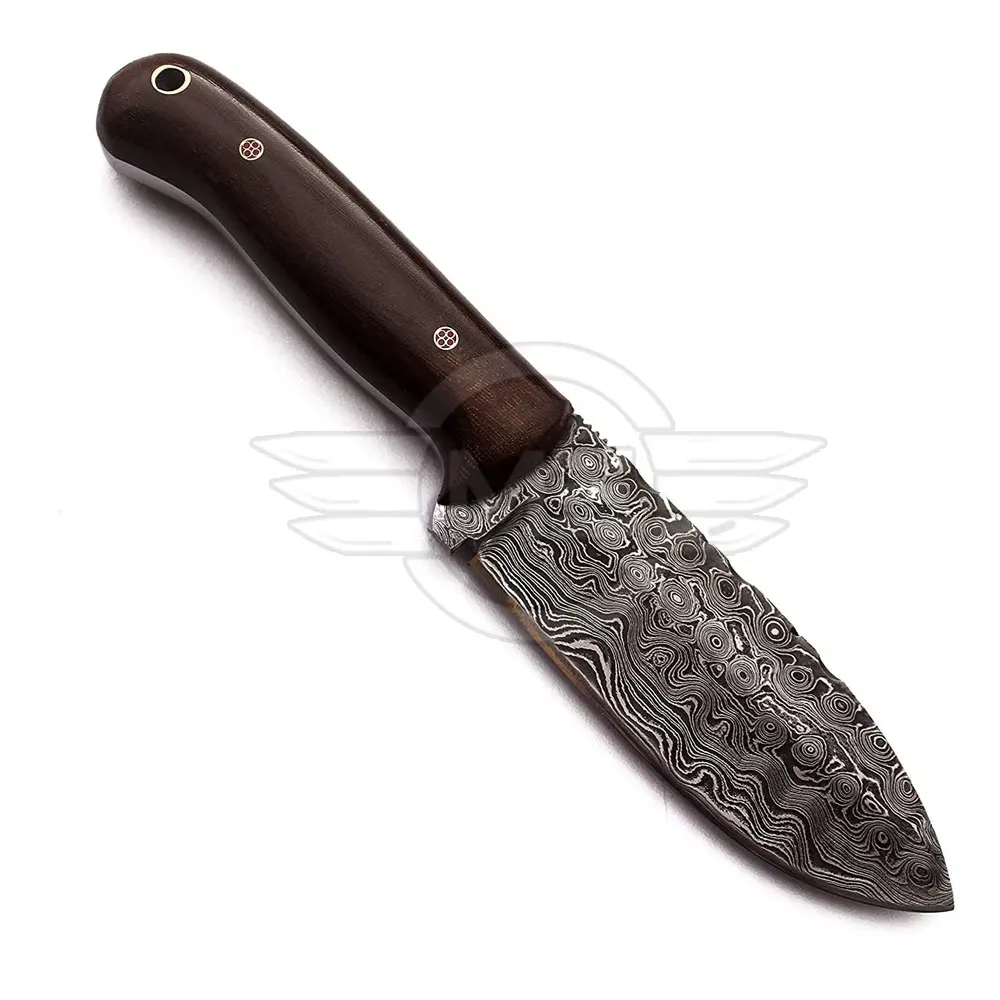  Стальной Охотничий нож ручной работы из высокоуглеродистой стали с фиксированным лезвием и кожаным футляром