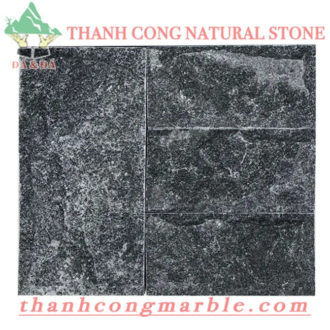 Crystal Black Stone Dark Grey Marble Tiles Stacked Wall Cladding Stone and Wall Decoration