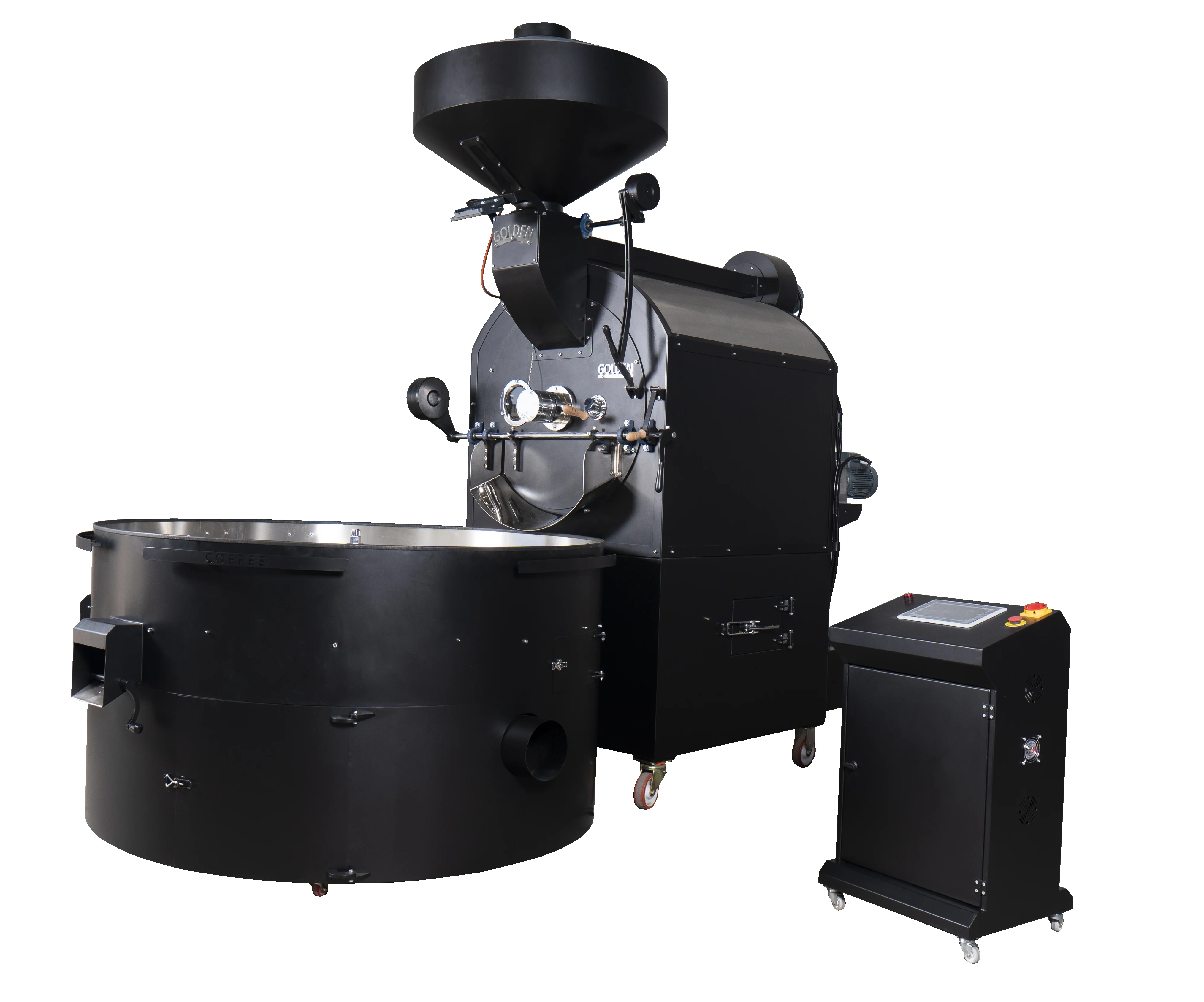 
GR120 Golden Coffee Roaster Hot Air Technology 120 KG Batch Capacity Industrial Coffee Bean Roasting Machine 