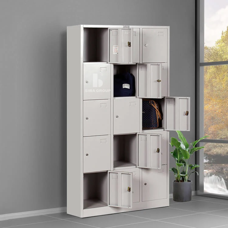 High Quality Metal Gym School Office Locker 15 Door Office Staff Clothing Storage Steel Lockers For Changing Room