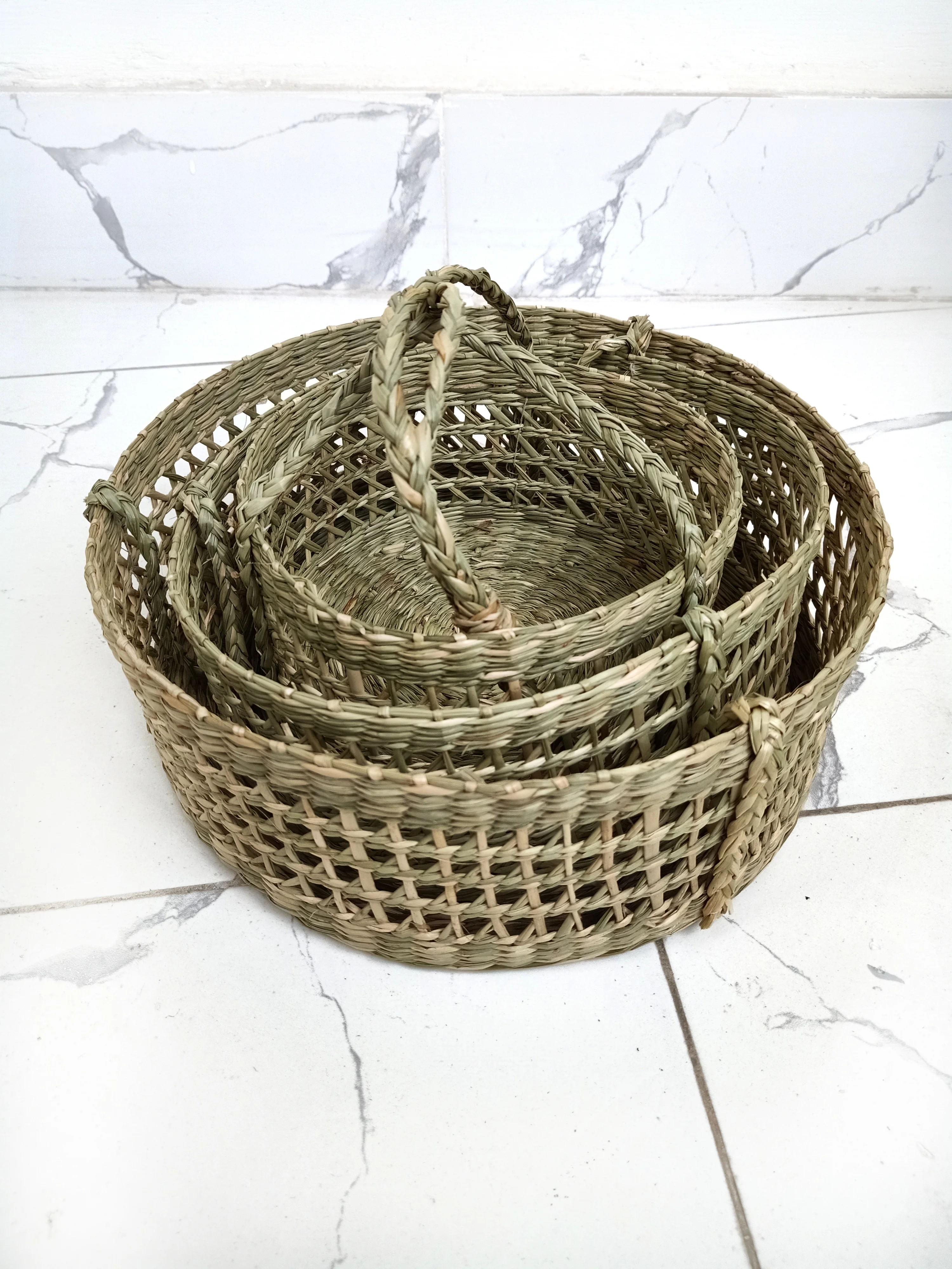  Современная трехслойная корзина для хранения морских водорослей украшения ручная работа во Вьетнаме