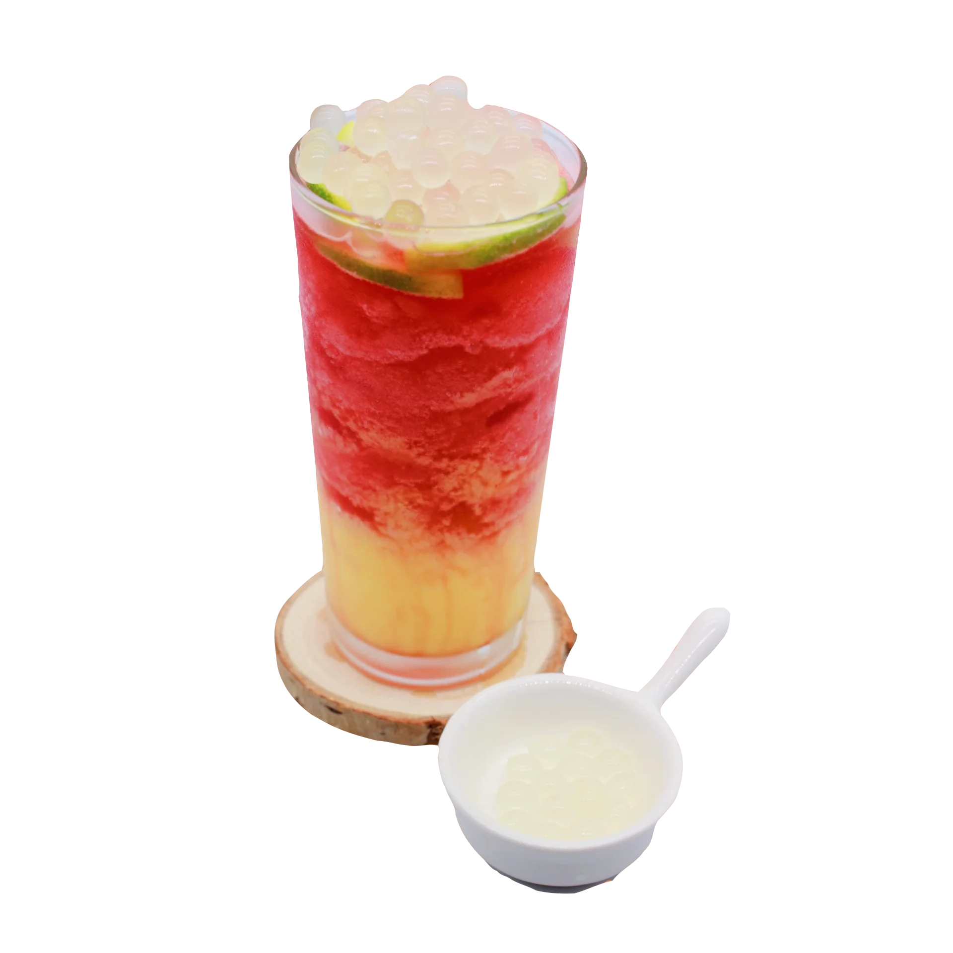 Erdbeere bubble tea popping boba