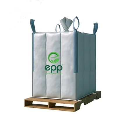 Vietnam wholesale 1 metric ton tubular baffle bag for powder and fertilizer food grade plastic packaging FIBC Q bags