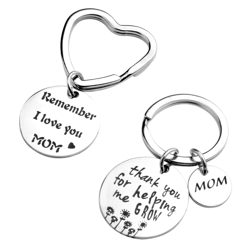 Excellent Techniques Laser Printing Coin Holder Stainless Steel Cheaper Promotion Keychain Gift for Mother Father Day