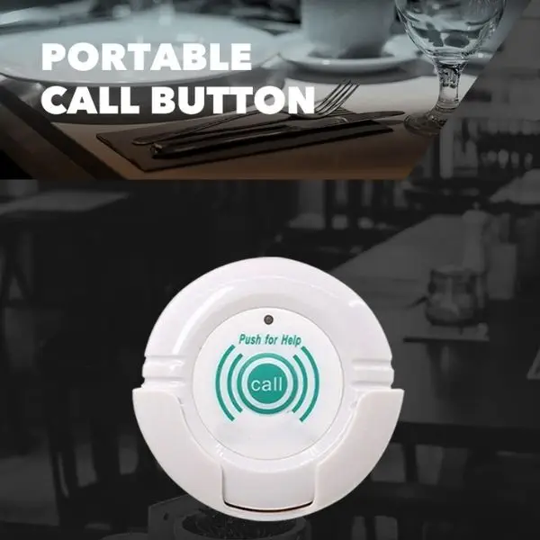 OEM ABS Waterproof Convenient Handy Basic Instant Economy Cordless Wireless Long Range Alarm System Portable Call Button Device