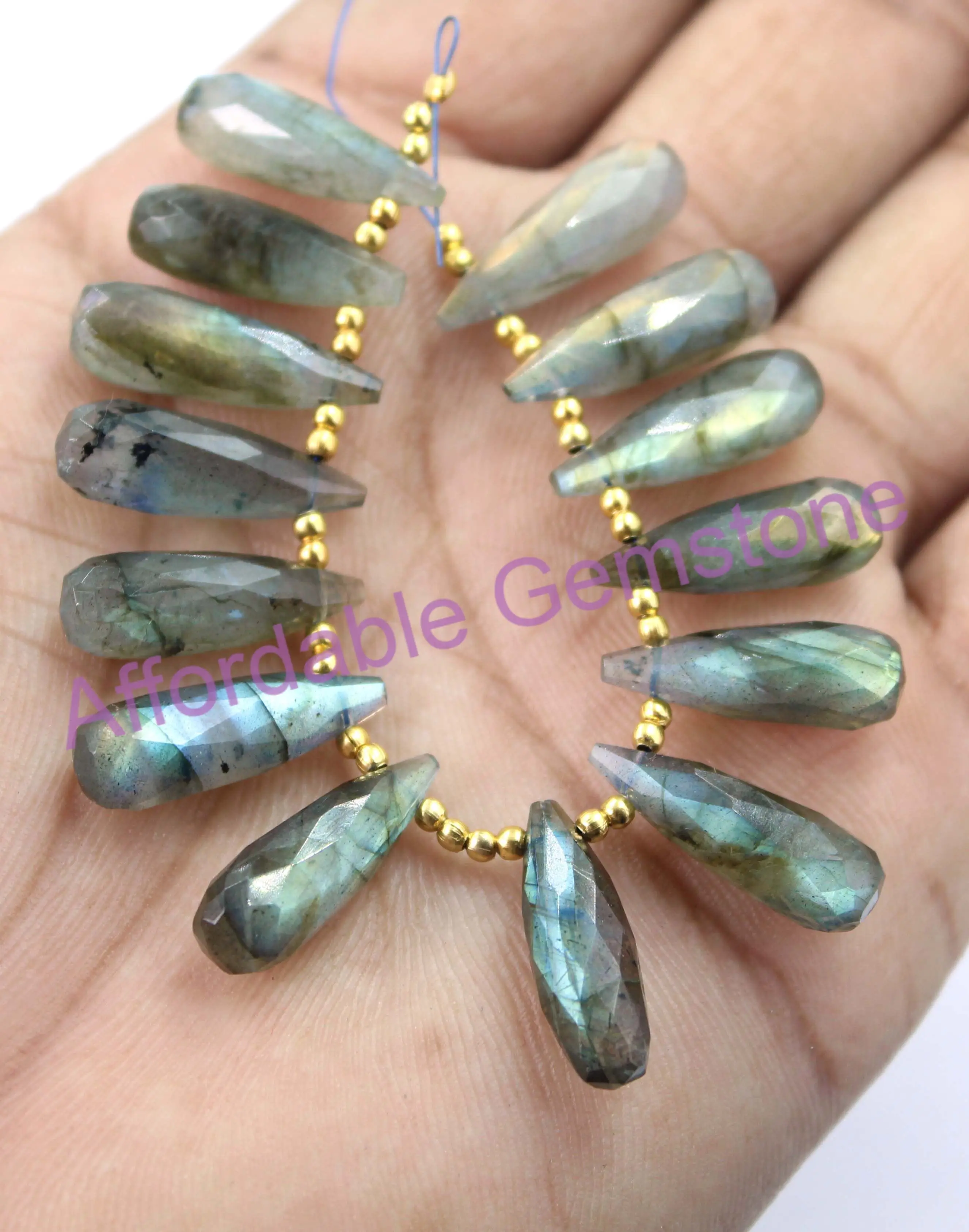 Бусины Из Лабрадорита ювелирные изделия из в форме слезы калиброванный драгоценный камень для резьбы натуральный необработанный кристалл необработанные драгоценные камни