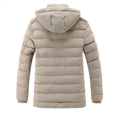 Men Hooded autumn winter jacket with High quality men thick down puff jacket with long sleeve for freezing winter