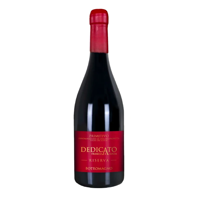 Italian Premium Quality Red DEDICATO PRIMITIVO Gioia del Colle DOP Rosso Riserva