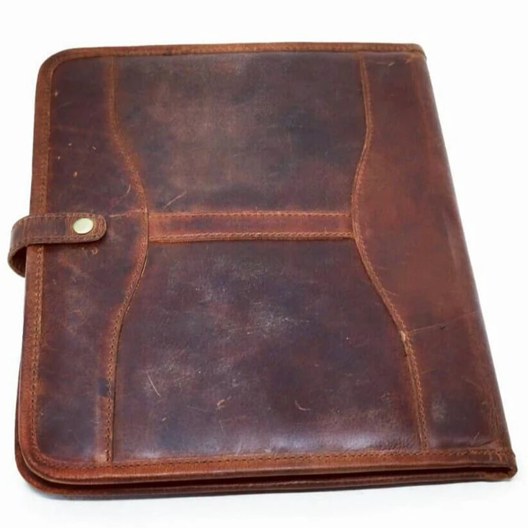 Newest Trending Vintage Handmade 13inch 15inch Genuine Buffalo Leather Laptop Case Low Price Laptop Cover Organizer Computer
