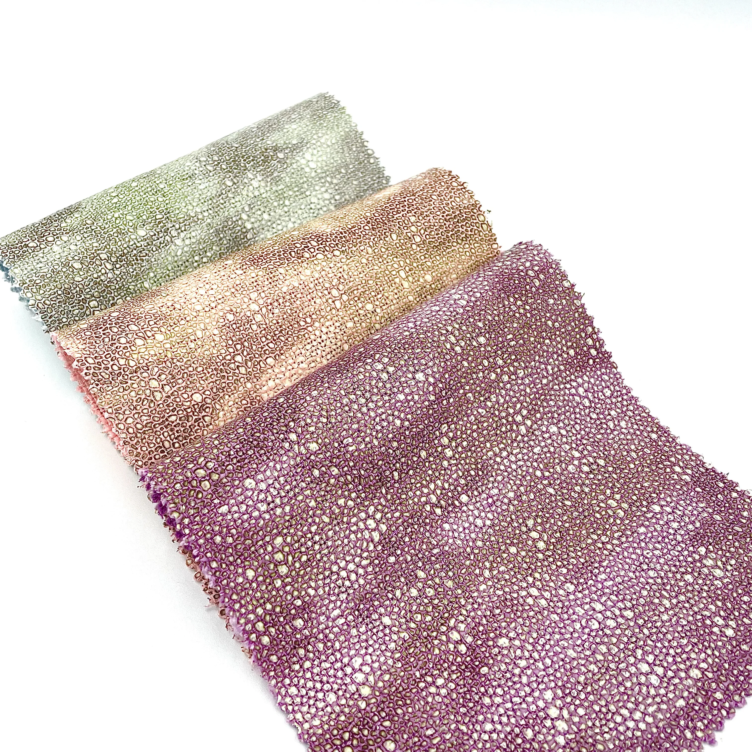 EPO High Quality Cotton Linen Fabric with Laser Transferred Pearl Fish Design for Curtains