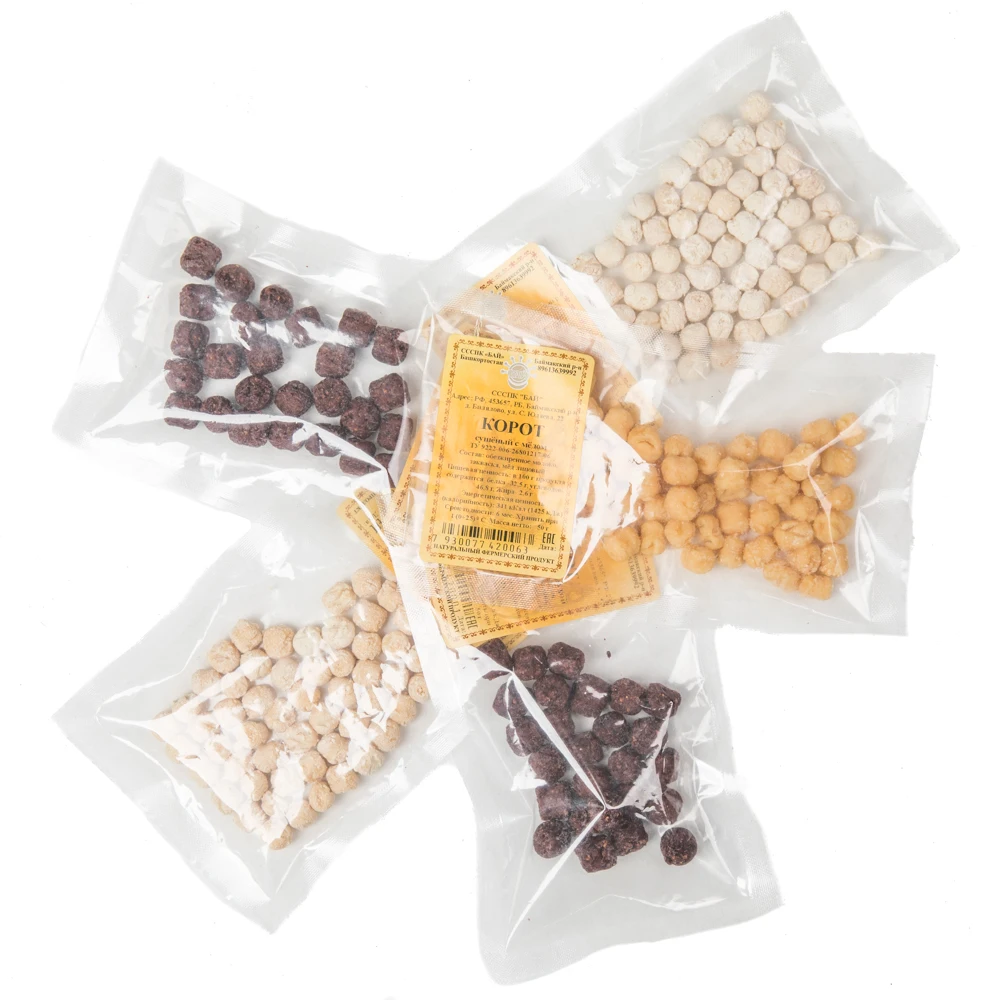 Top Quality Dried Qurut with Honey Snacks Healthy Sour Dried Yogurt Natural Halal Milk Product Russian Kurut