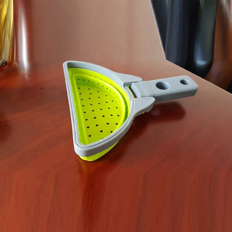 High Quality Eco-friendly Kitchen Foldable Silicone  Collapsible Pasta Colander