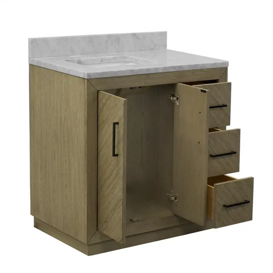 Оптовая продажа, шкаф под раковину из массива дерева, Европа, антикварный стиль, мебель под раковину для помещений, сделано во Вьетнаме IK023