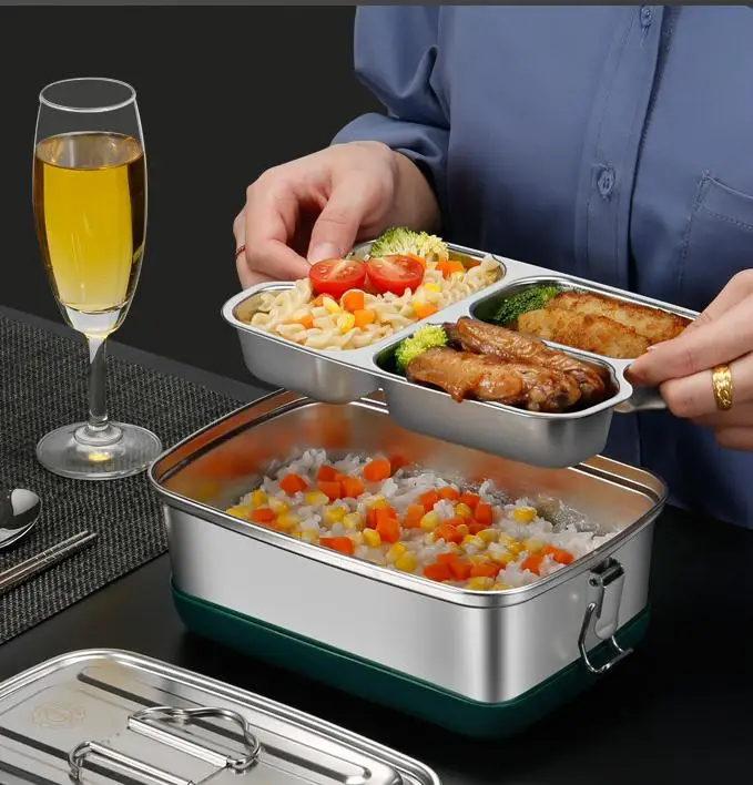 2021 Amazon  Hot Selling Eco-friendly Stainless Steel Leakproof Bento Lunch Box With Lid Food Storage Container