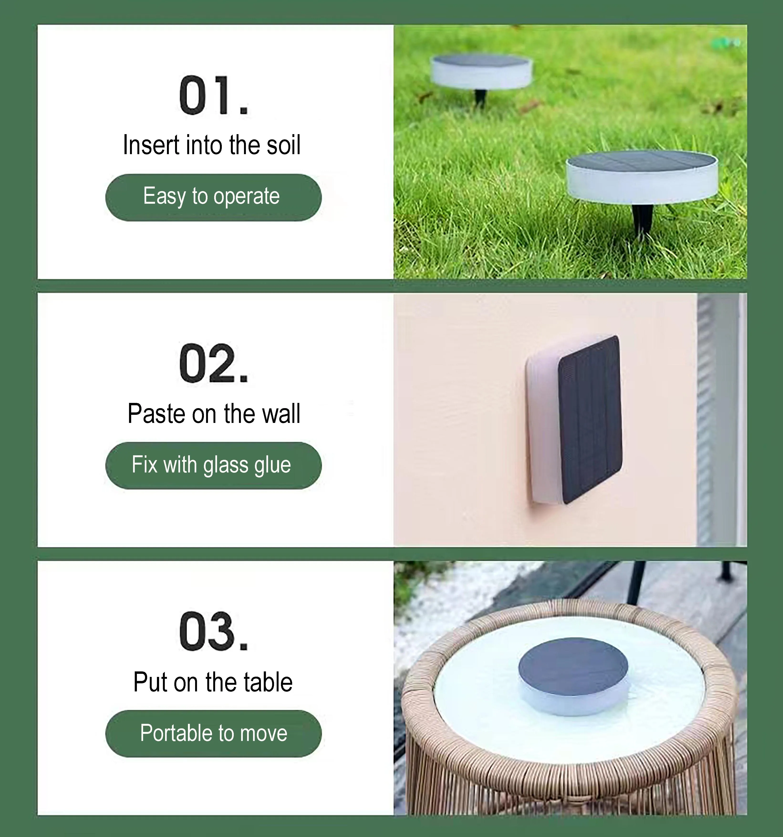 Solar round floor decorative lamp