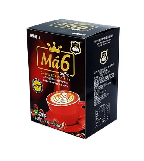 OEM Premium Quality Sweet Caffeinated Box No Preservatives Weasel Aroma Ma 6 INSTANT COFFEE 3IN1 From Vietnam