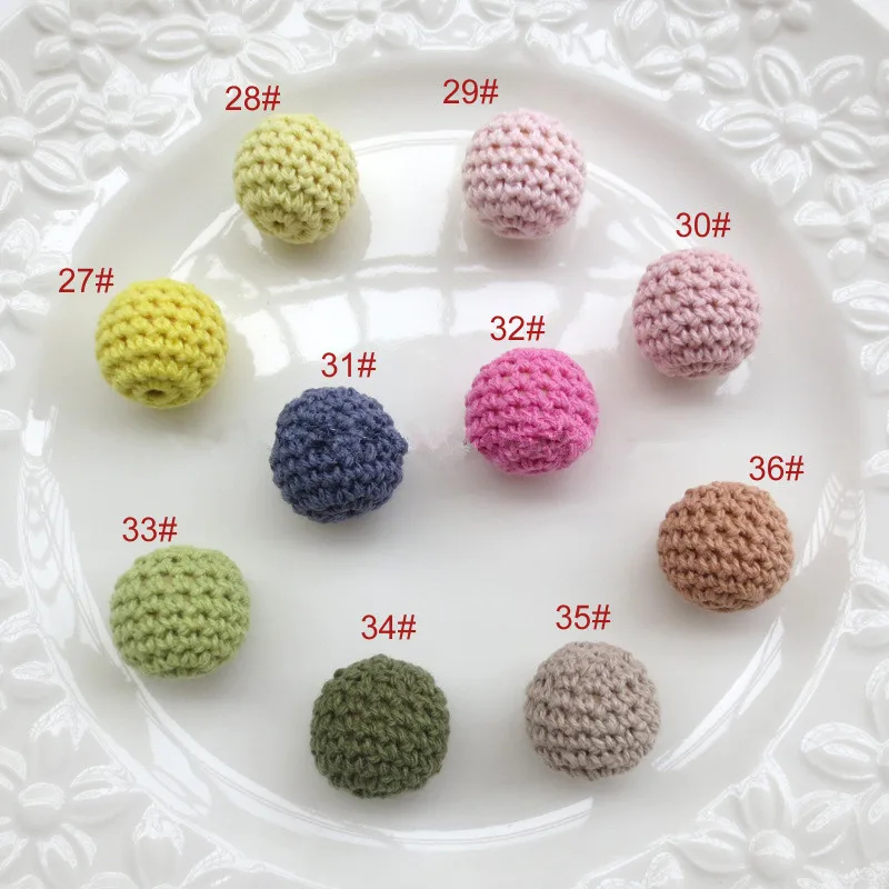 
20mm Wholesale Crochet Beads Wood Bead For Necklace 