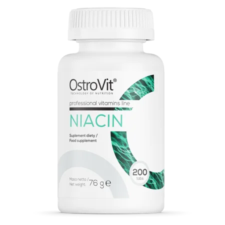 OstroVit Niacin 200 tablets vitamin B3 optimal operation of the nervous system counteracting fatigue and weariness