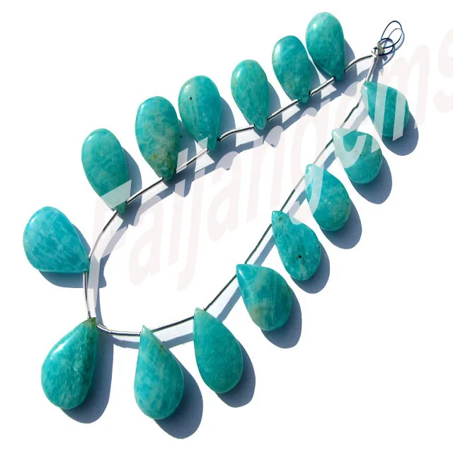 Natural Amazonite Smooth Pear Beads Wholesale Lot Beads Gemstone Amazonite  Beads Jewelry  Quality Ik112