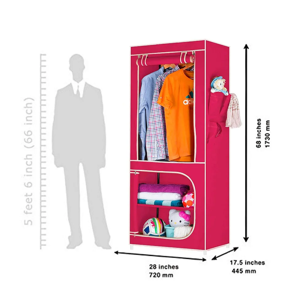 Convenient Assemble modern closet non-woven folding wardrobe