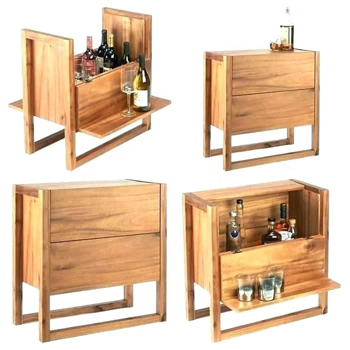Hot Selling OEM Design Vietnam Furniture Solid Wood Mini Bar