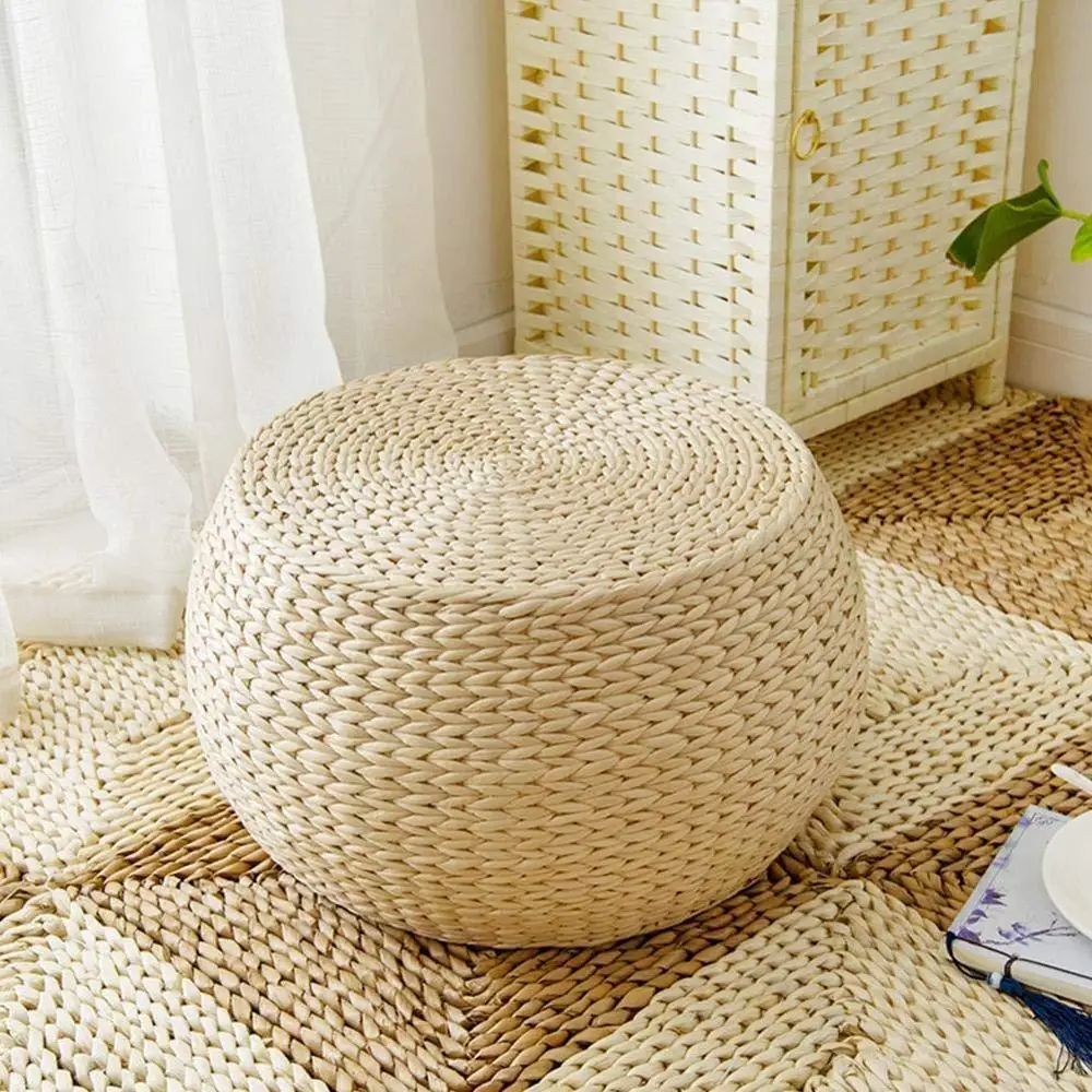 Best Product Seagrass Water Hyacinth Foot Stool Meditation Cushion Natural & Effective For Kitchen Decor