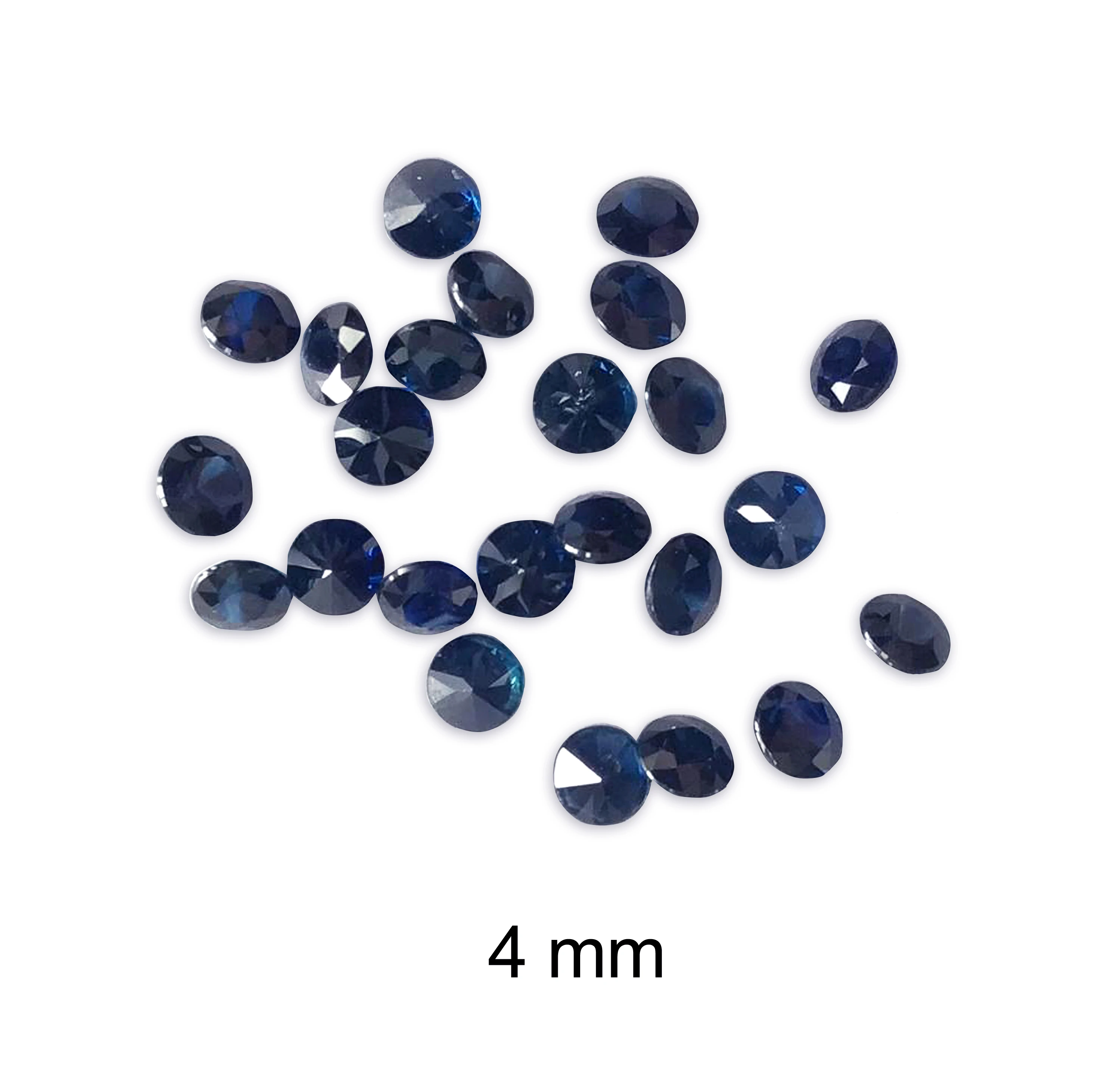 DIAMOND CUT NATURAL 4mm Blue Sapphire Loose Round Faceted Gemstone Wholesale Price Natural Top Quality Gemstone Bulk Wholesale