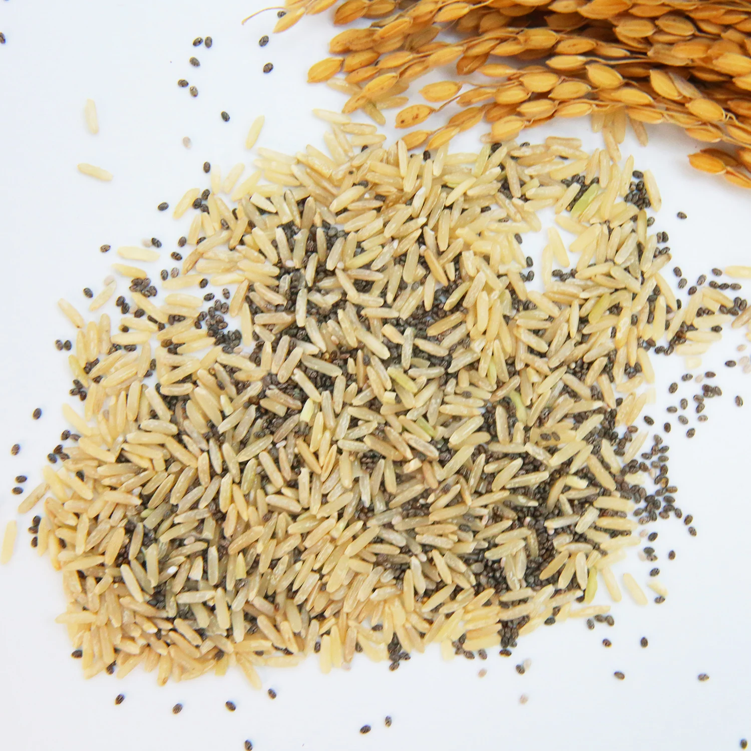 Vietnam High Quality 5% standard Aromatic Rice Healthy Rice BROWN JASMINE RICE MIXED with CHIA SEEDS