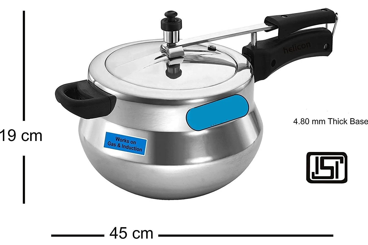 Алюминиевая ручная скороварка REVE | Газовая Индукционная основа 5Ltr купить по