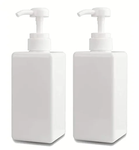8oz 10oz 16oz 22oz Empty Plastic Square Pump Bottles Refillable Square Plastic Pump Container Bottles for Liquid