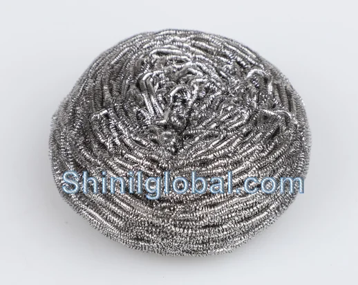 Copper, Galvanized mesh Korean convenient scrubber with handle cleaning stainless steel pots, pans, ovens for kitchen appliances