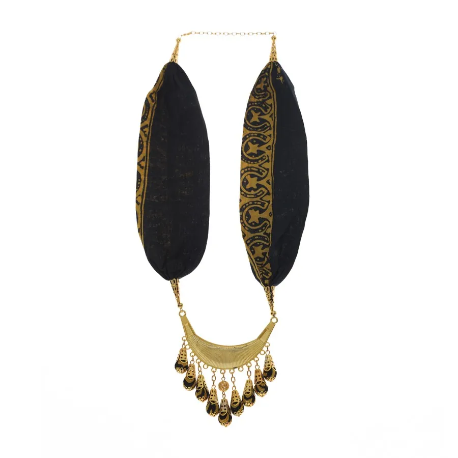 Женское этническое ожерелье Alini Batik Ayuma-черно-желтое