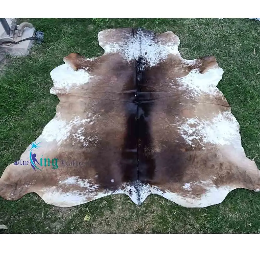 Natural Cowhide Rugs 100% Cowhide Leather Rugs Tricolor Cow Hide Skin Carpet Genuine rug