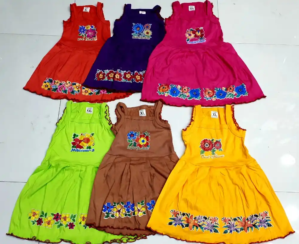 Aasaj Sleeveless Printed Dress For Girls