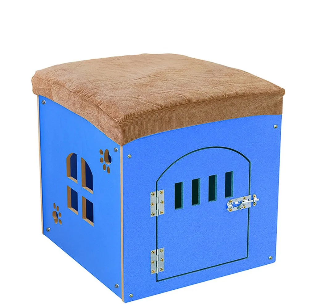 Простая домашняя мебель для домашних животных профессиональный дизайн домик кошек деревянная коробка