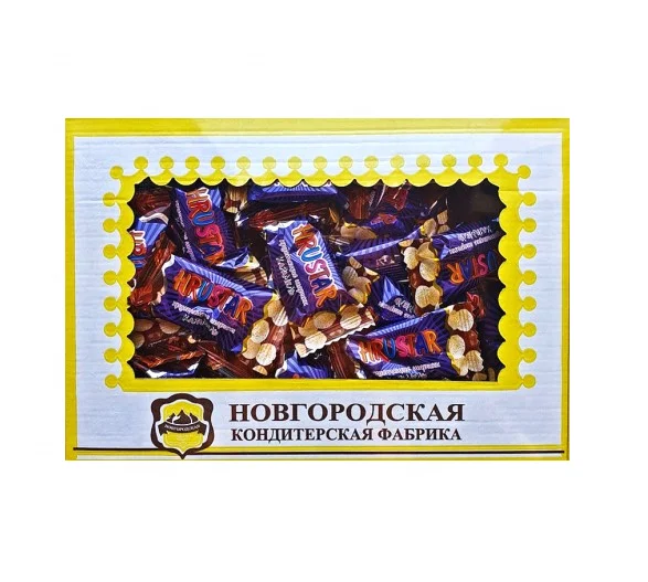  Конфеты карамельные глазурованные HRUSTAR 1 кг шоколадные конфеты кондитерские
