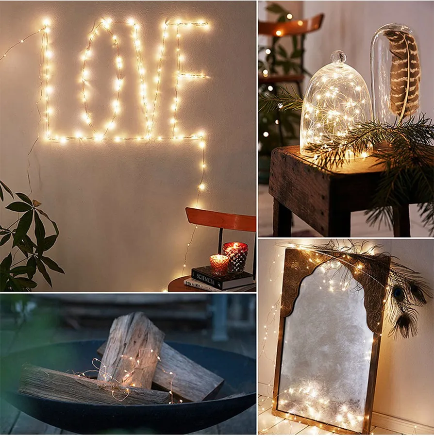 
1M 2M 5M 10M 20M Copper Wire LED String Lamp Fairy lights Night Light For Christmas Garland New Year Xmas Wedding Decoration 
