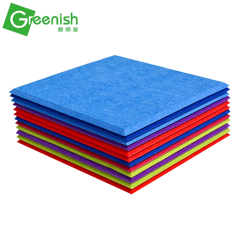 Eco-friendly acoustic soundproof panels 100% polyester Acoustic Panels Recyclable acoustic felt  Decorative PET Wall Panel