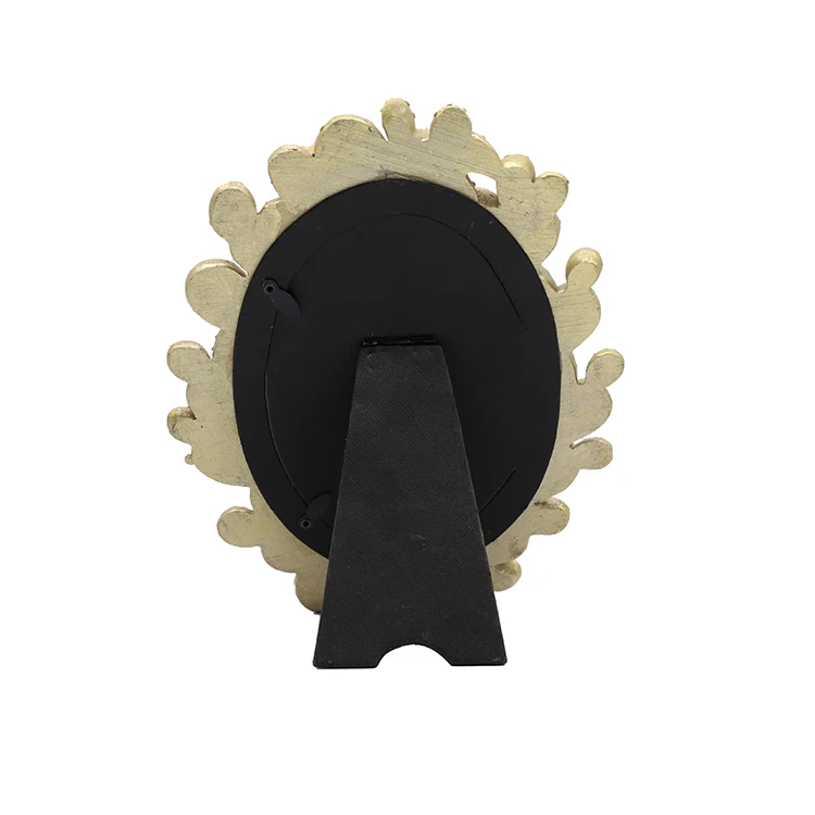 Resin Photo Baby Europe Style Gold Cactus Baroque Wedding Oval Picture Frame